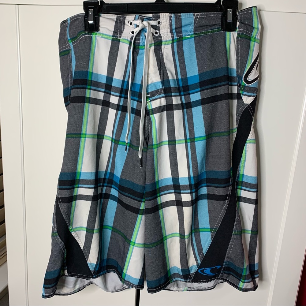 O’Neill Plaid Bermuda Board Shorts